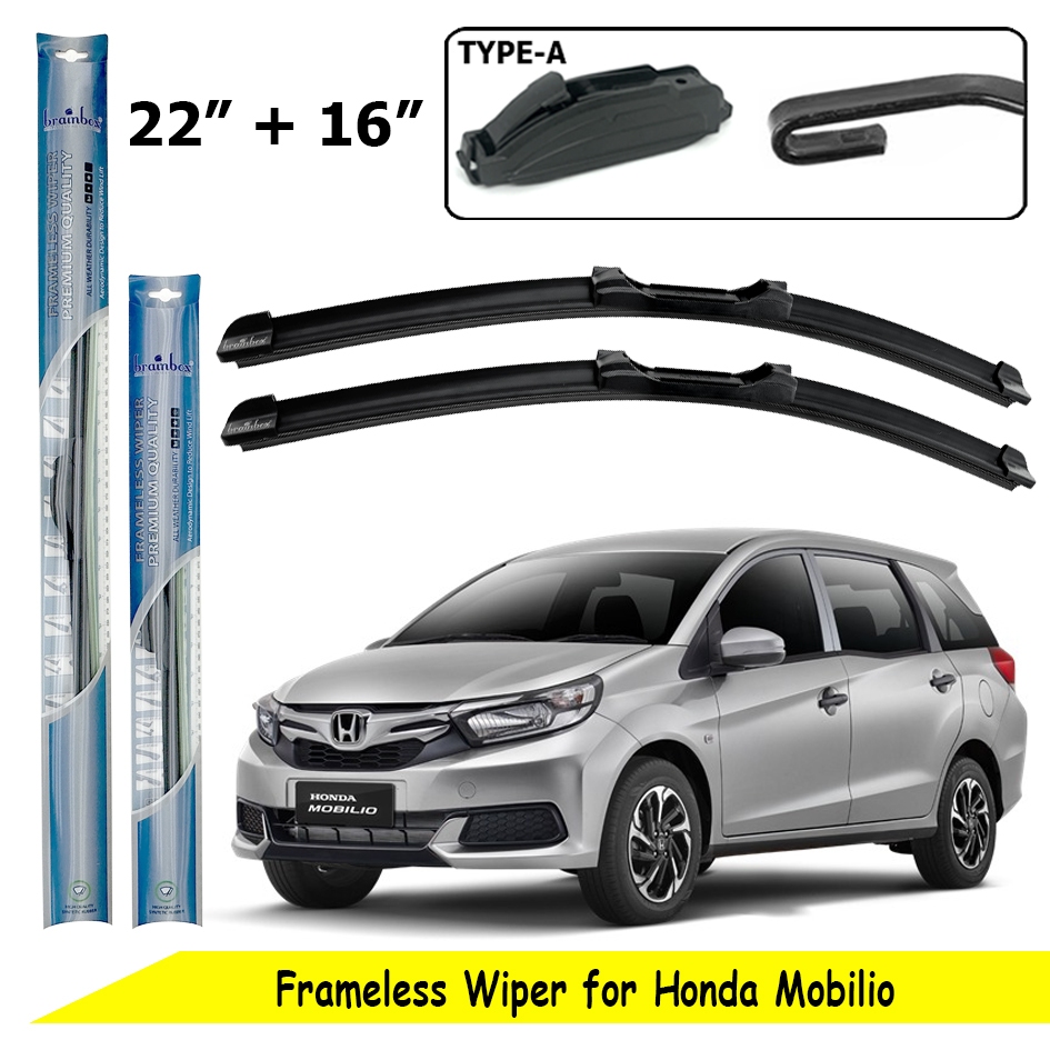Brainbox Frameless Wiper Honda Mobilio Wiper Blade Kaca Mobil Windshield