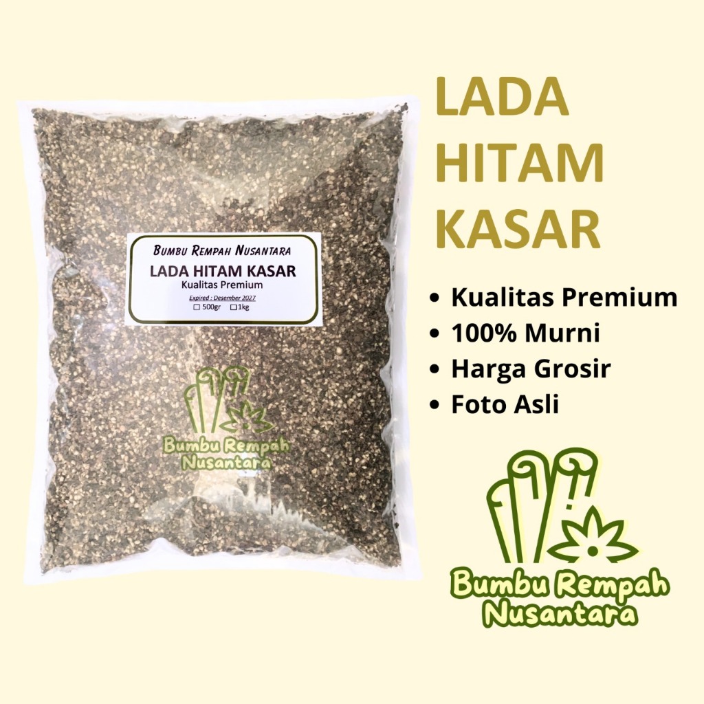 

Lada hitam kasar 500g 1kg - Rempah Asli Murni | BUMBU REMPAH NUSANTARA | Bumbu Dapur Nusantara Grosir Murah