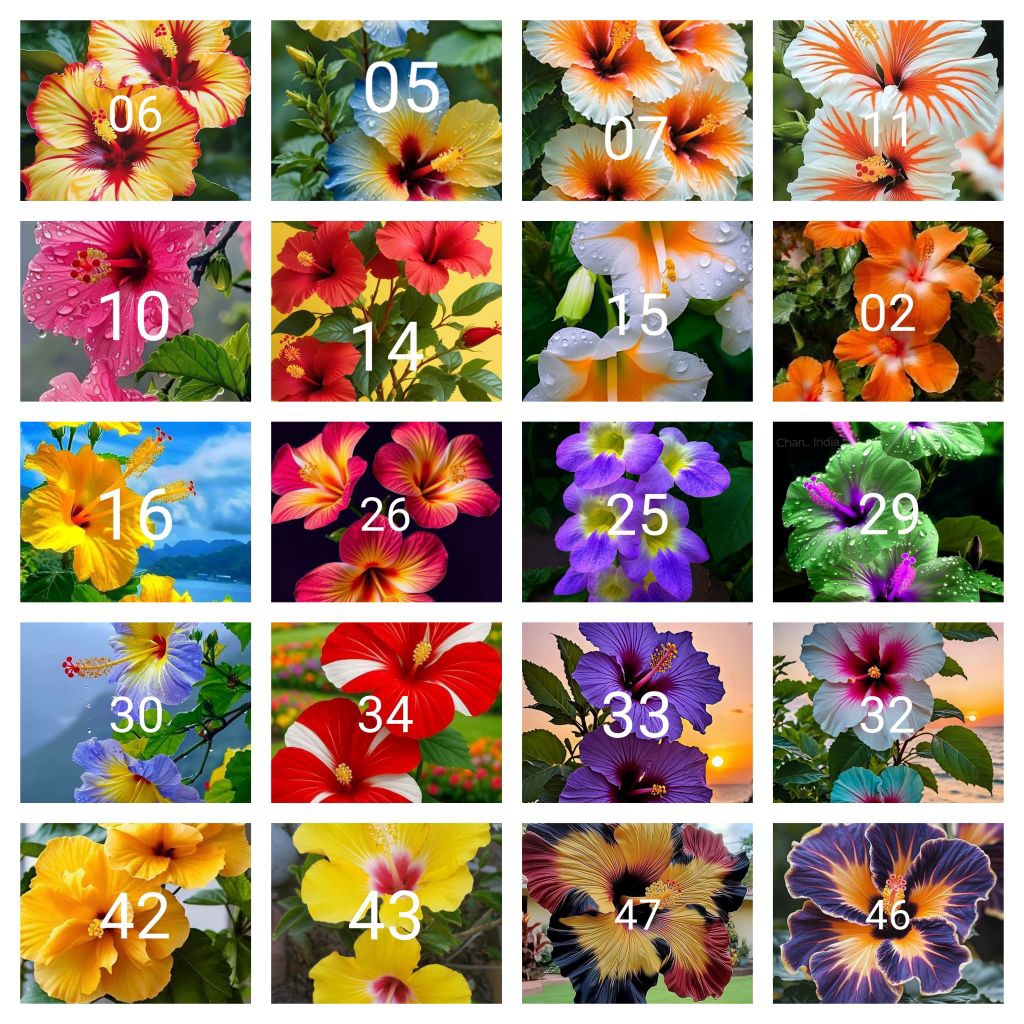 Tanaman hias paket 20 kembang sepatu jenis2x bunga