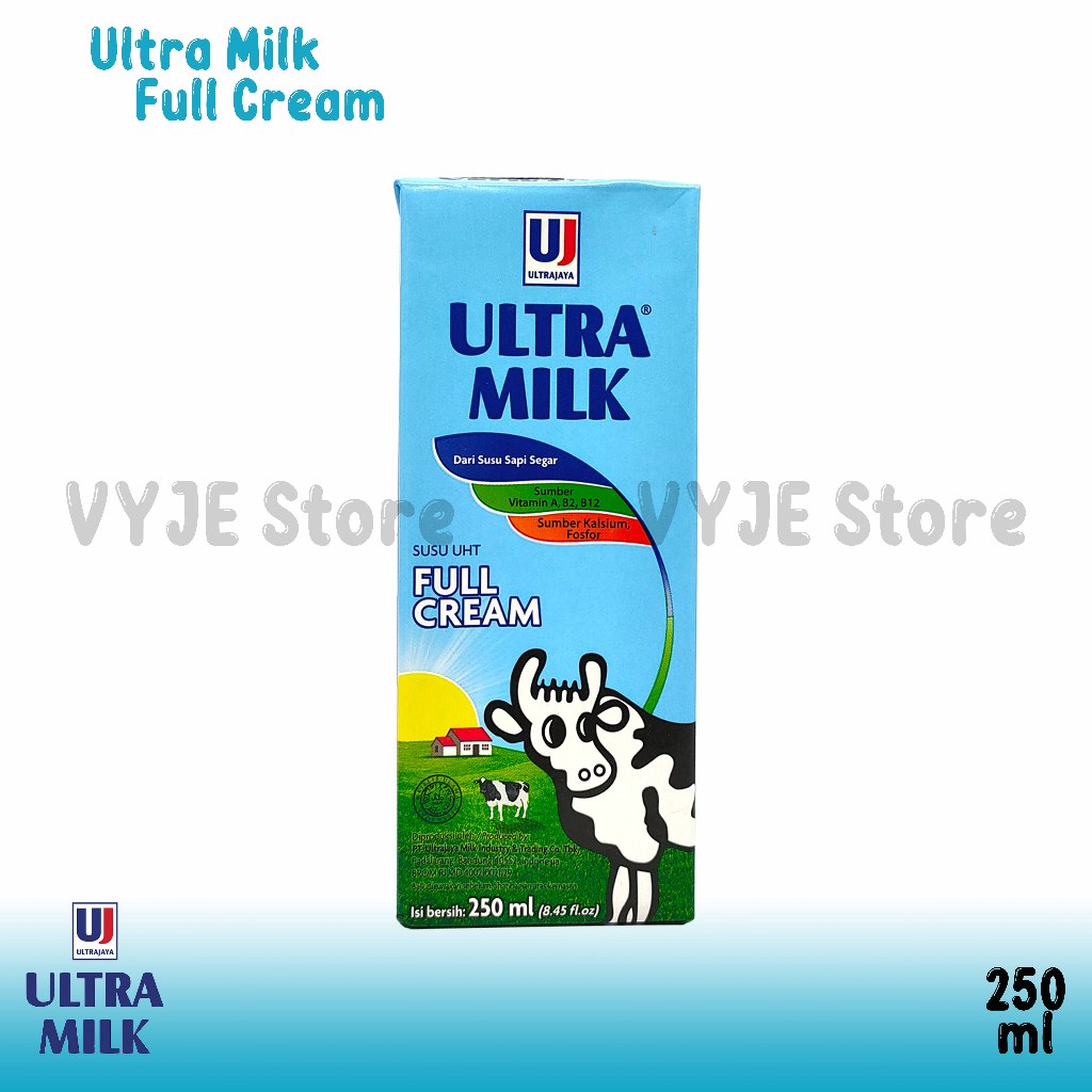 

Ultra Milk Susu UHT 250ml 1 Karton (24 Pcs) Fullcream