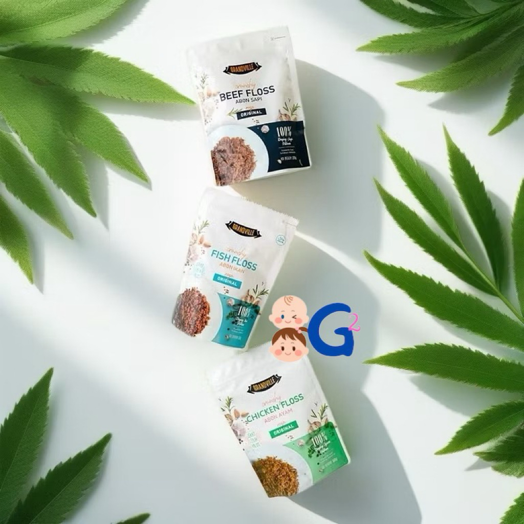 

GRANDVILLE Abon Sapi|Ayam|Ikan-Abon Cipung|Abon Crunchy Mpasi No MSG No Pengawet Halal 100gr