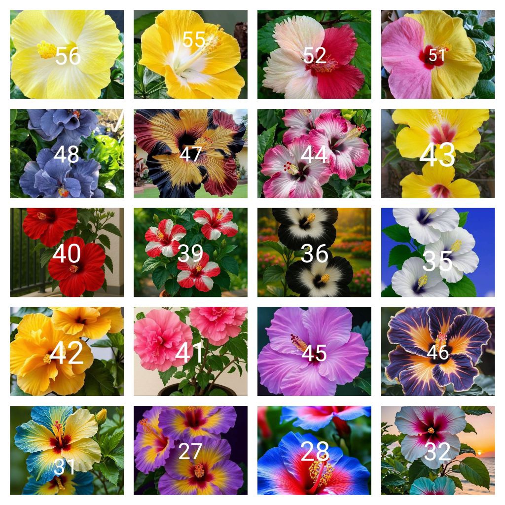 Tanaman.hias paket 20 kembang sepatu jenis2x bunga