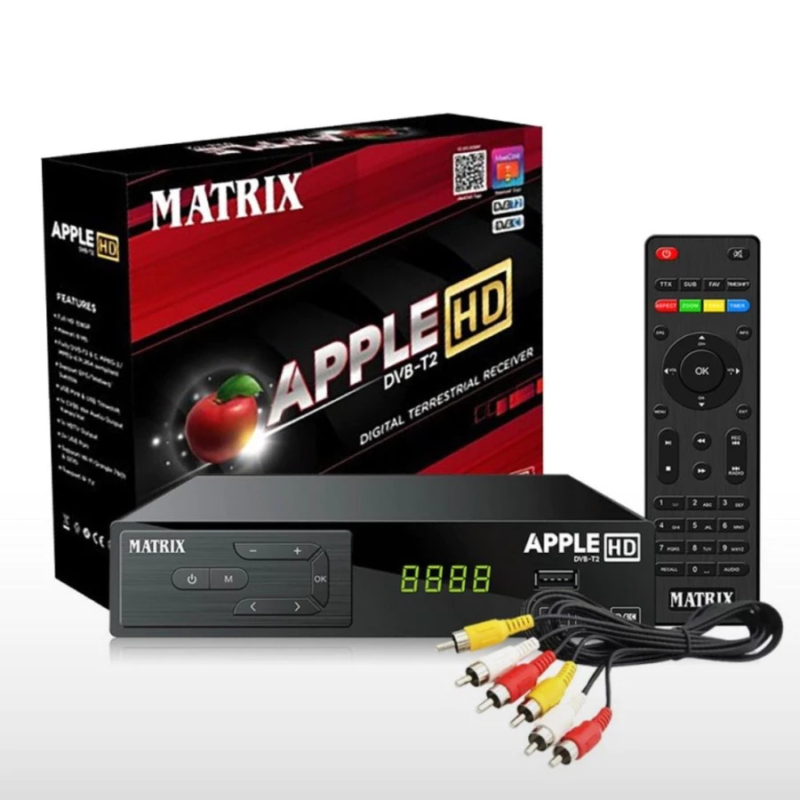 STB (Set Top Box) HDTV MATRIX APPLE MERAH DVB-T2