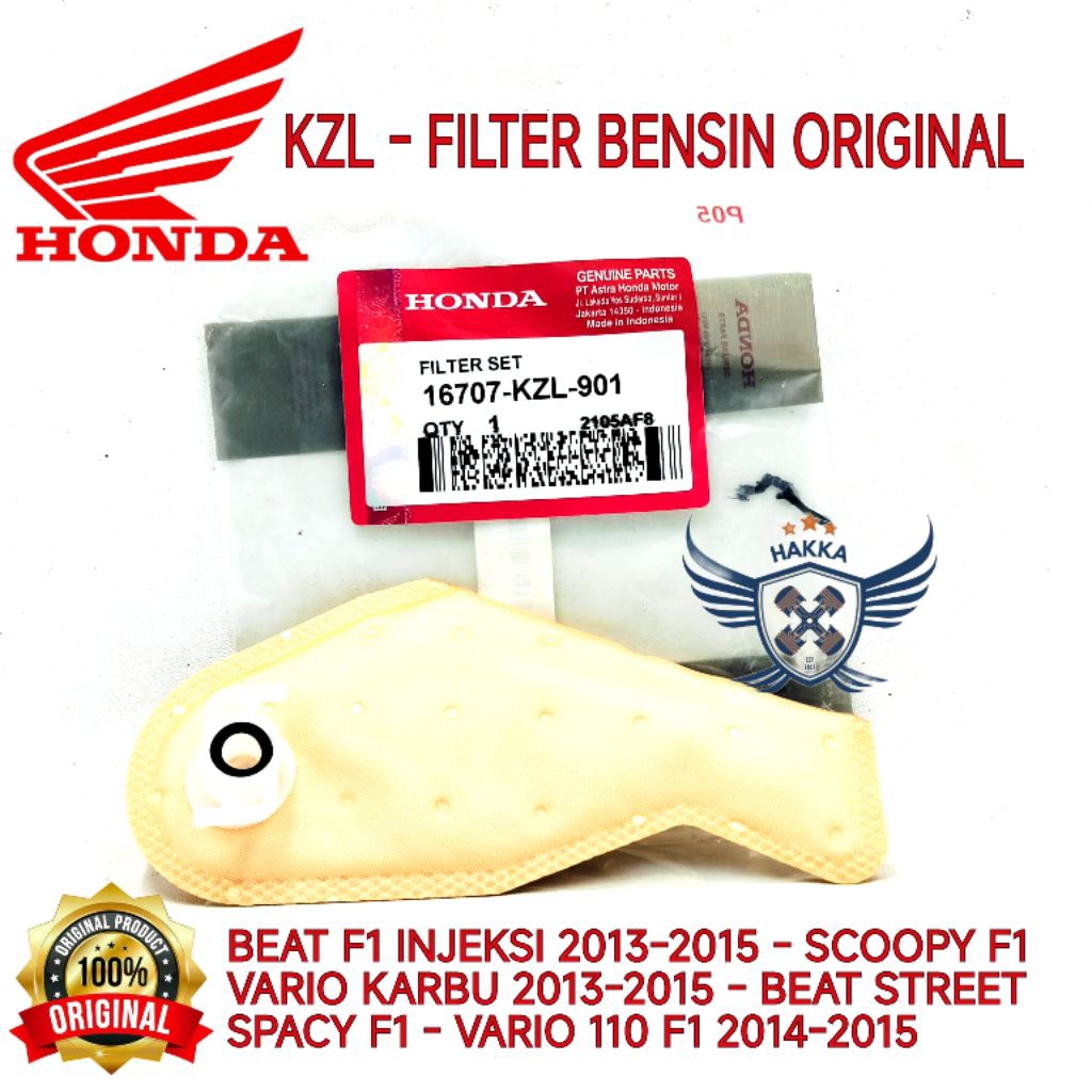 KZL ORIGINAL FILTER BENSIN HONDA BEAT F1 INJEKSI 2013-2015, PETER BENSIN HONDA SCOOPY F1, FILTER BEN