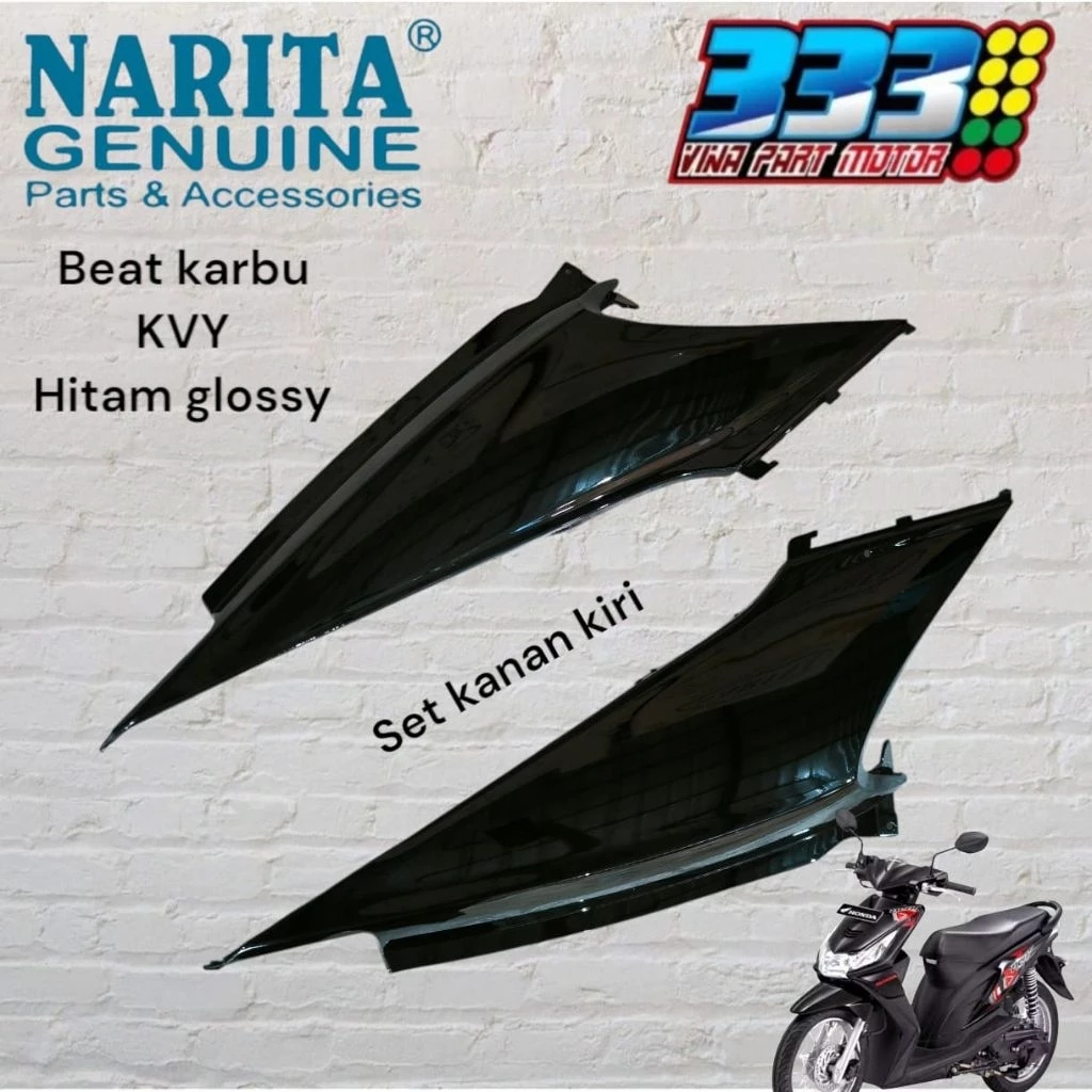 cover body beat karbu kvy hitam kilap cover body belakang beat karbu kaper body beat