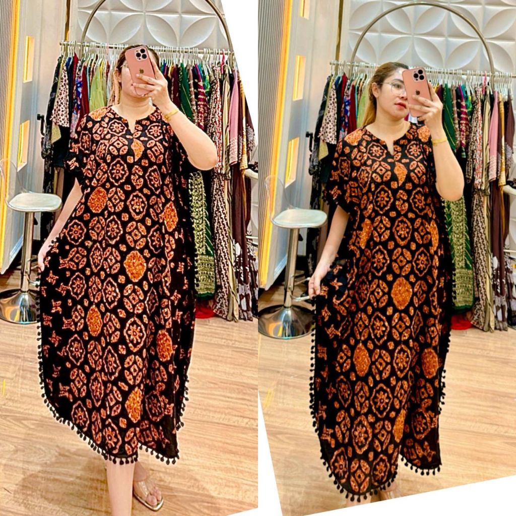 Daster Pompom lowo/kelelawar