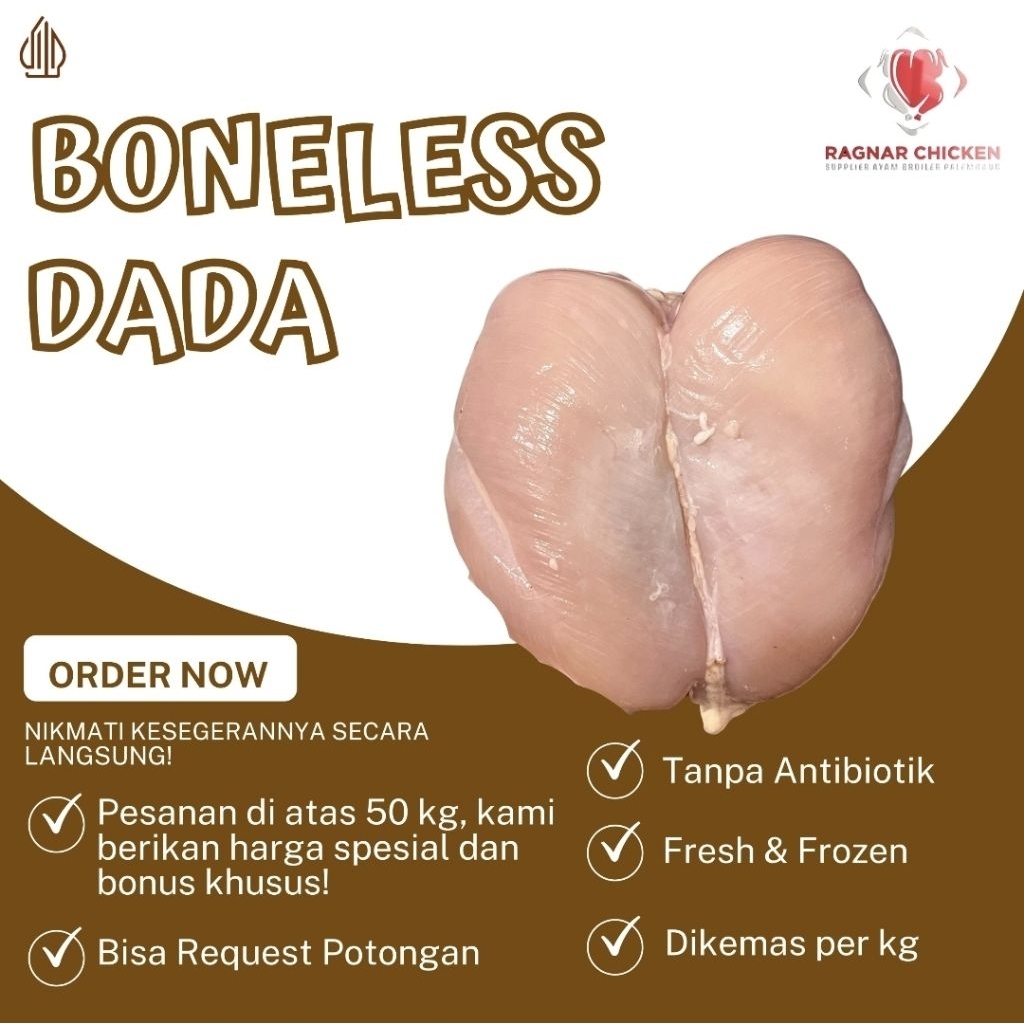 

Daging ayam fillet Boneless bersih/kulit/dadu/kipas
