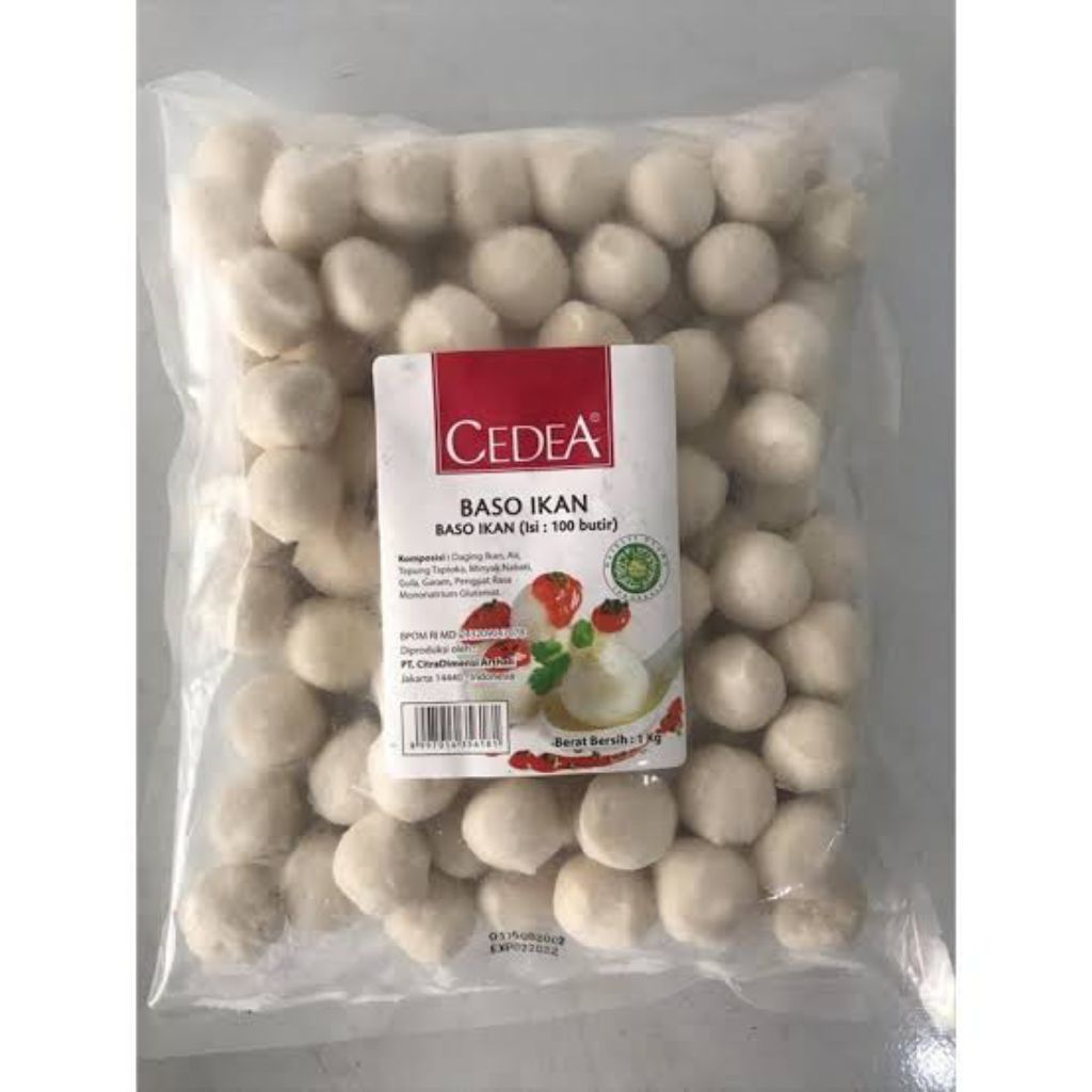 

Cedea Bakso ikan 1kg 100pcs (Frozen Food)
