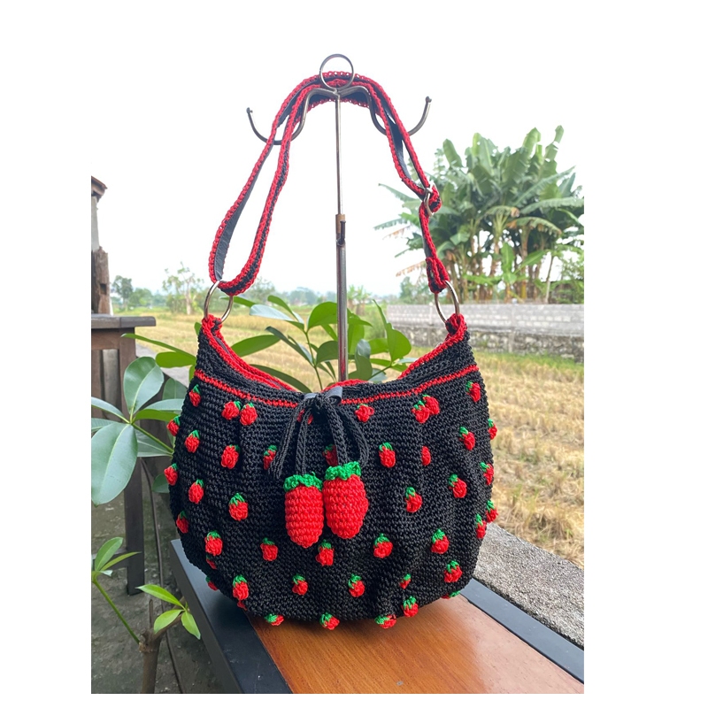 Tas Rajut Selempang Hobo Mini Stobery