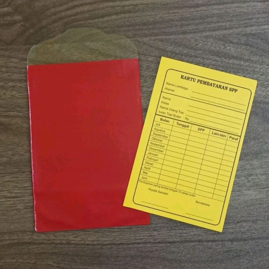 

Sampul SPP TK / Sampul SPP SD / Sampul SPP TK SD MI / Plastik SPP / Sampul Kartu Iuran SPP