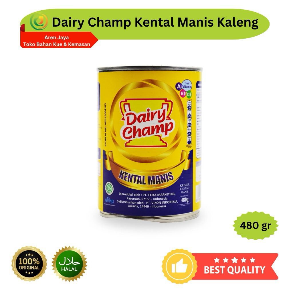 

Dairy Champ Krimer Kental Manis Susu Kaleng SKM 480 Gram Original