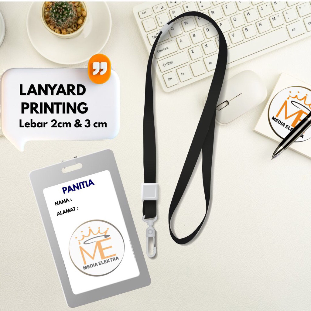

lanyard fiber plastik tahan air / lanyard id card kantor / bisa buat 4TM dan kartu lainnya