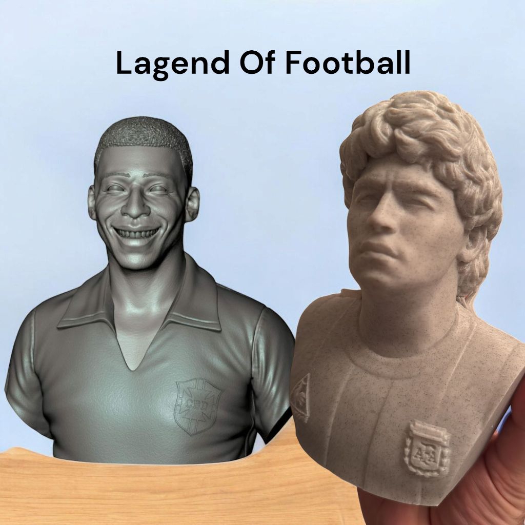 Figure Legenda Sepak Bola "Maradona and Pele"