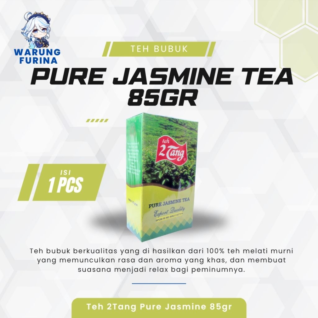 

Teh 2Tang Jasmine Pure 85gr - Teh Melati Murni 100%