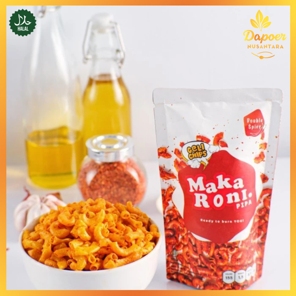 

Makaroni Pipa Double Spicy Geli Chips Snack Cemilan Pedas Kekinian