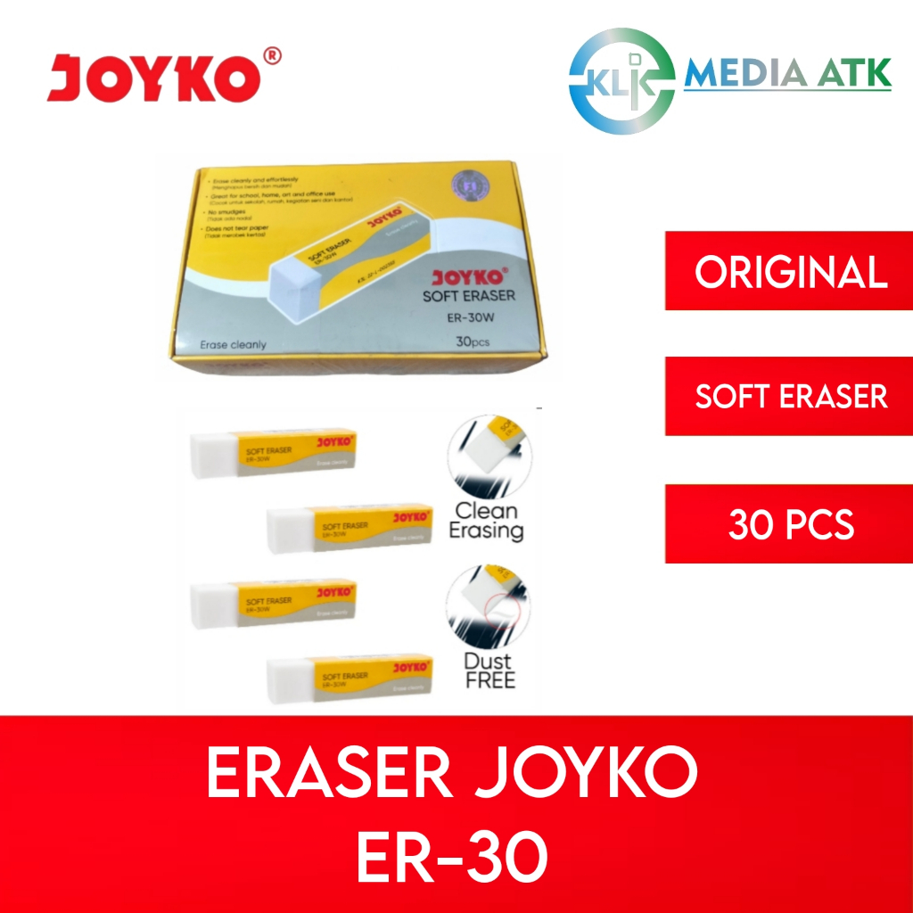 

Stip / Eraser / Penghapus Joyko ER-30 - Isi 30 Pcs