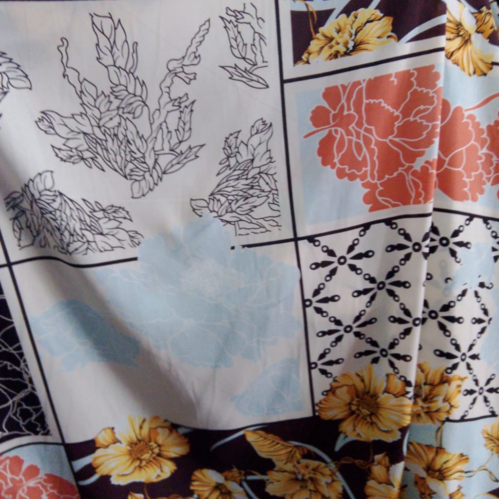 Kain Wolfis Premium Motif Elegan, Kain Fashionable untuk Busana (Harga Kain Per½ Meter)