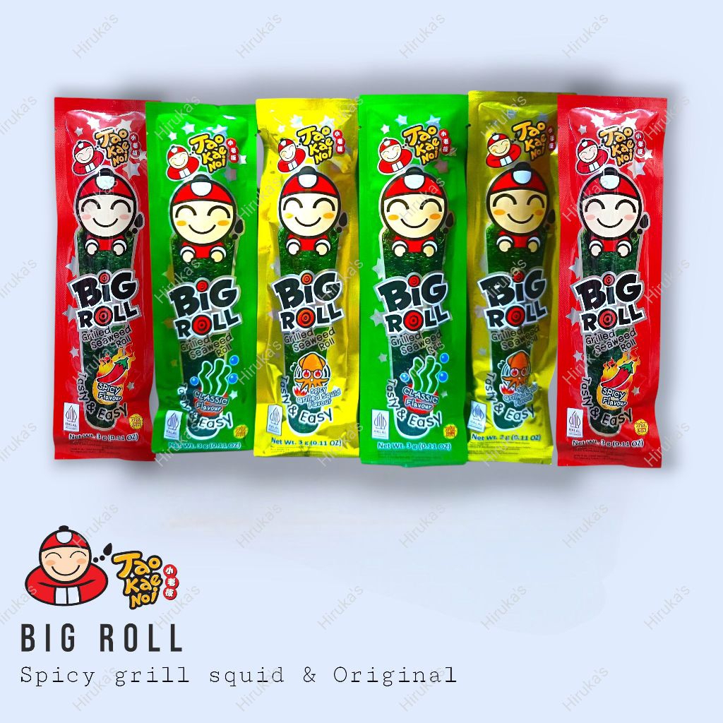 

Tao Kae Noi Big Roll (3.6gr) Rumput Laut/Nori/Seaweed/Snack