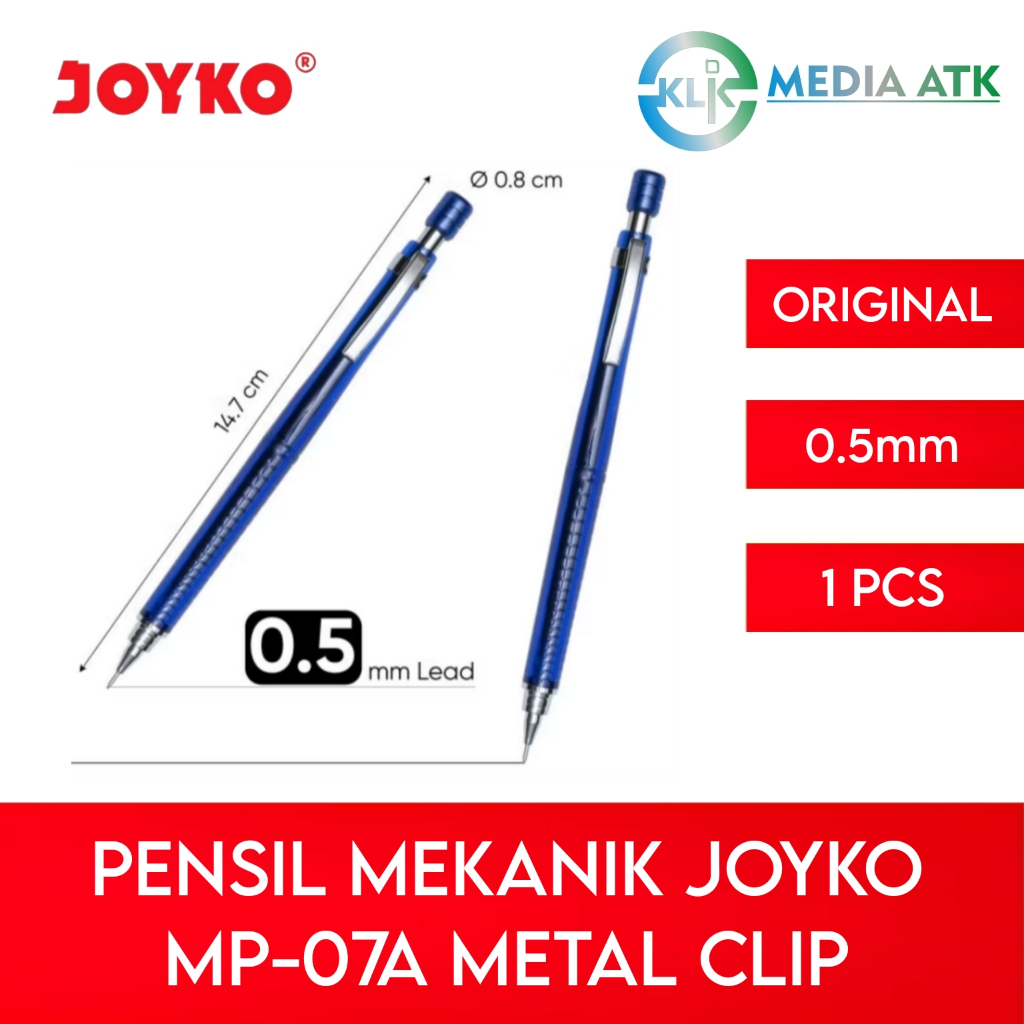 

Pensil Mekanik Joyko MP-07A Metal Clip 05mm - 1 Pcs