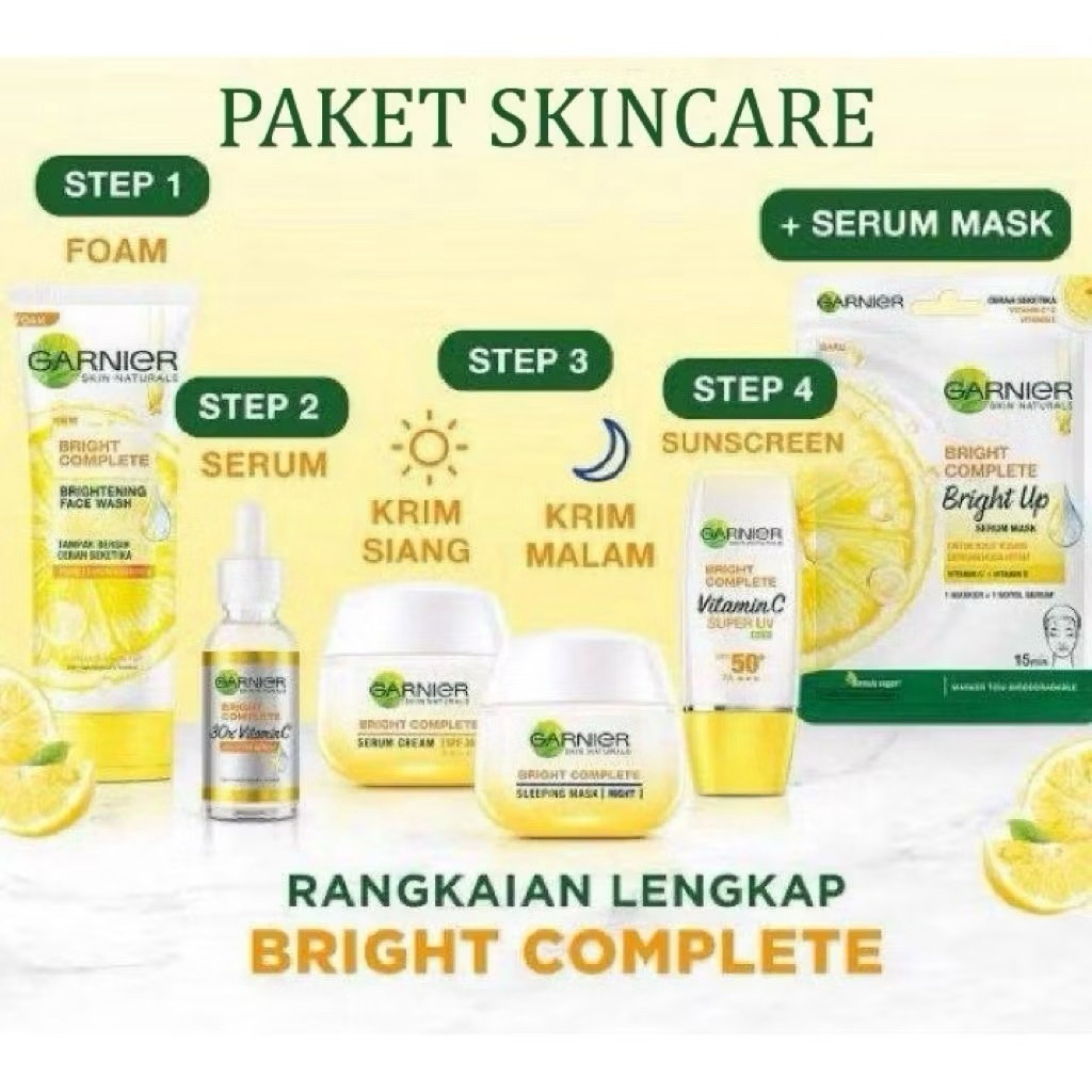 garnier vitamin C lengkap 1paket ||STOK TERBATAS