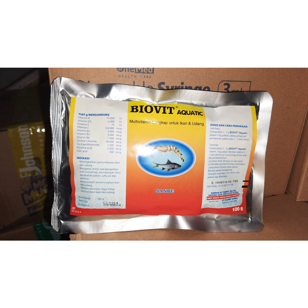 Biovit Multivitamin Lengkap Aquatic untuk Ikan dan udang - 100G
