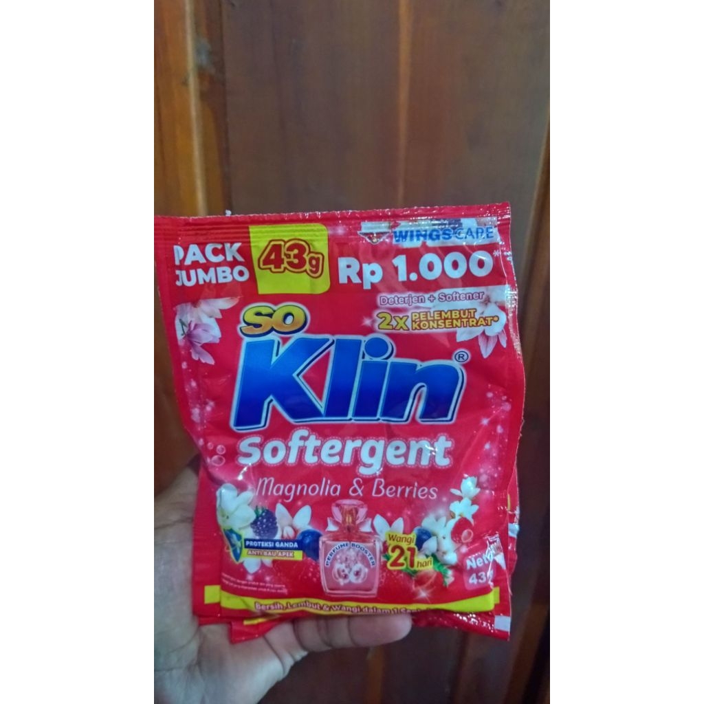 soklin softergent kemasan renteng murah