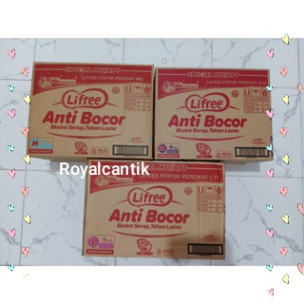 LIFREE POPOK DEWASA TIPE PEREKAT KARTONAN ISI 8 PACK