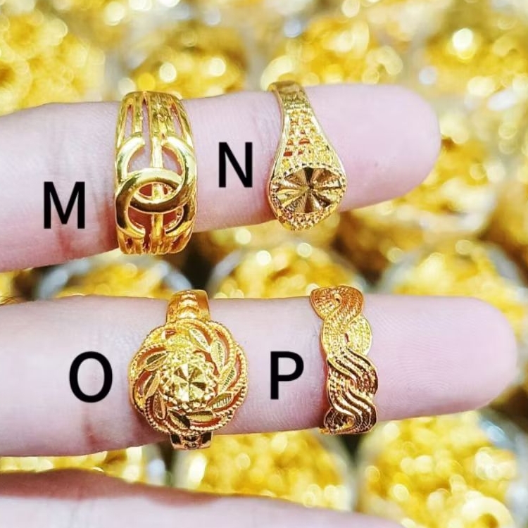 CINCIN DUBAI CINCIN KOIN ASLI PERHIASAN WANITA DEWASA