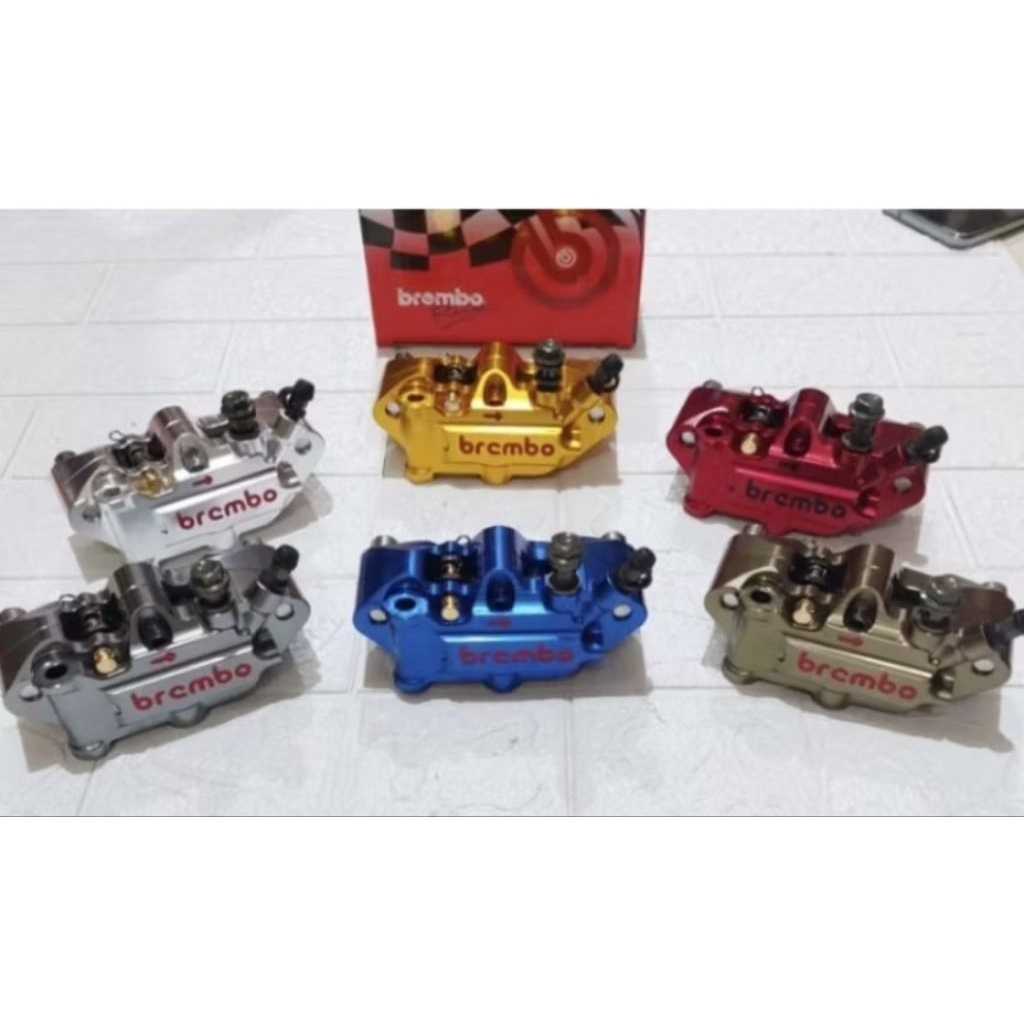 kaliper brembo 4piston monoblok kanan ninja, rx king, vixion
