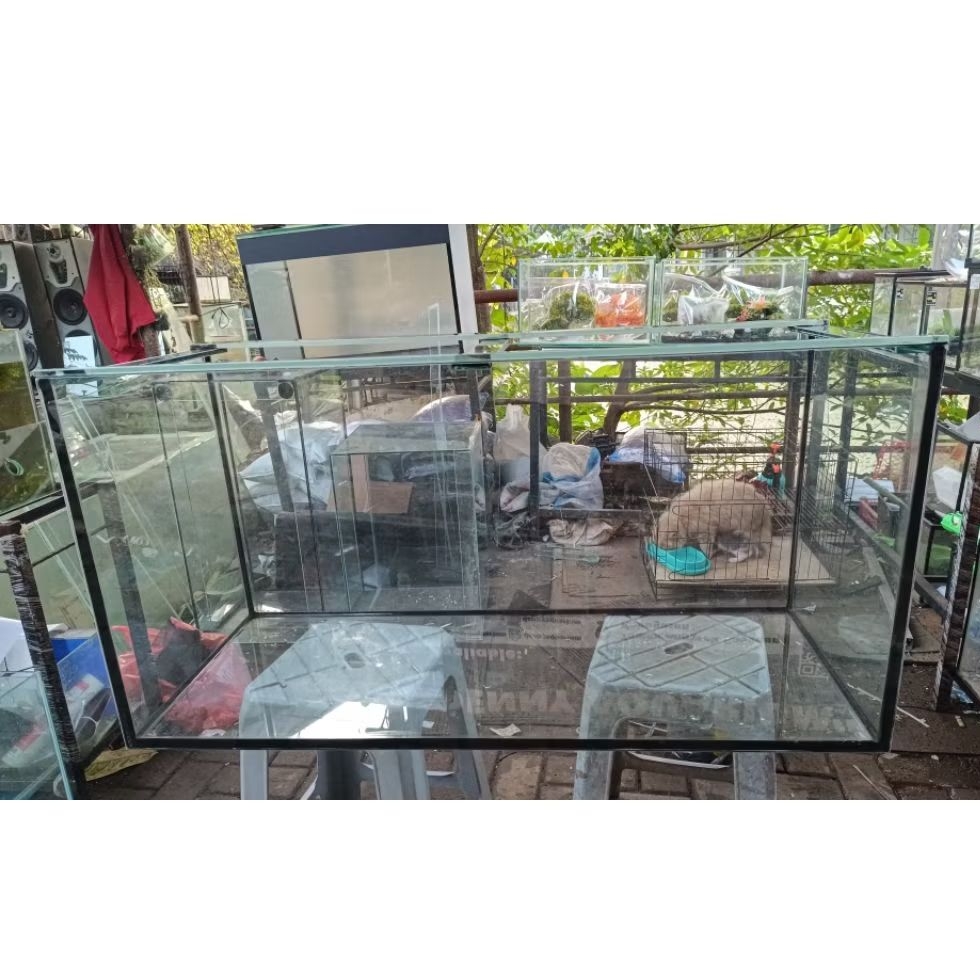 AQUARIUM KACA  100 40 40  kaca 8 mili full