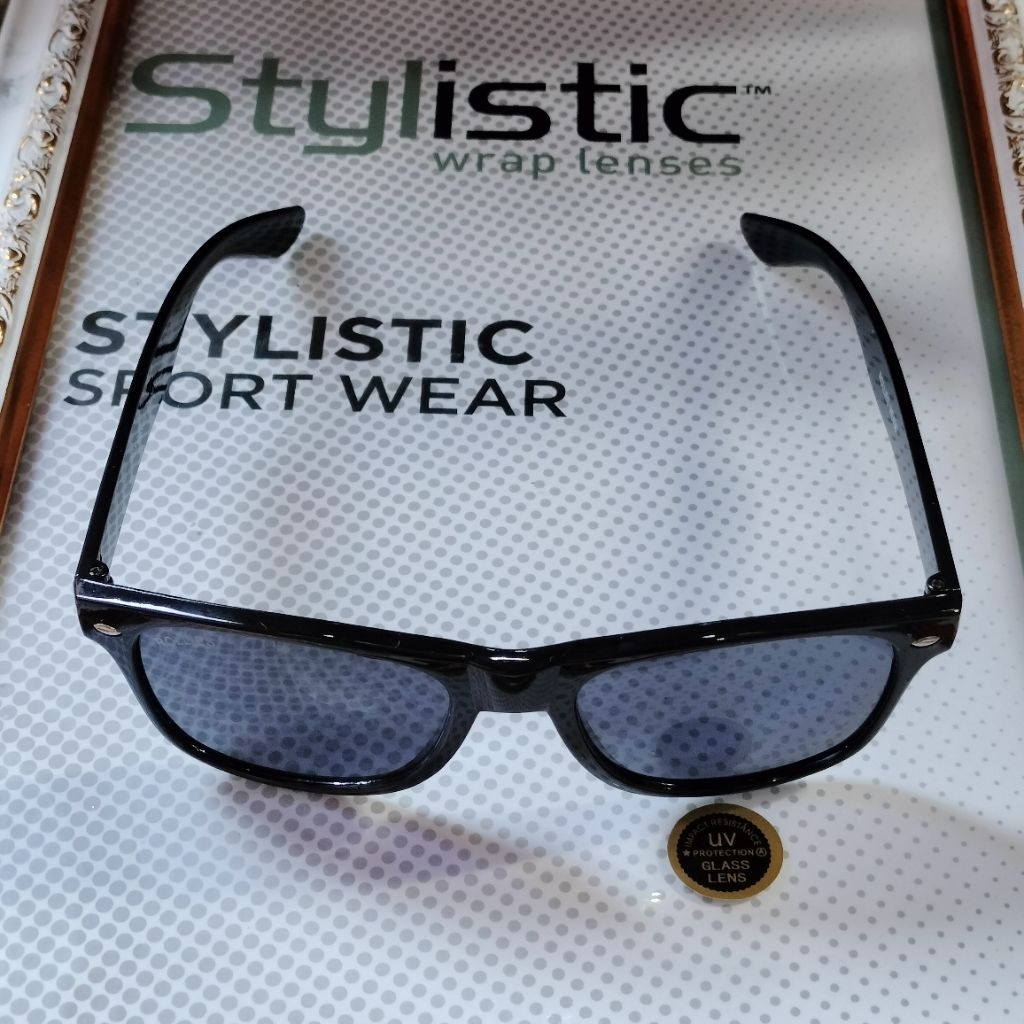 kacamata hitam lensa asli kaca