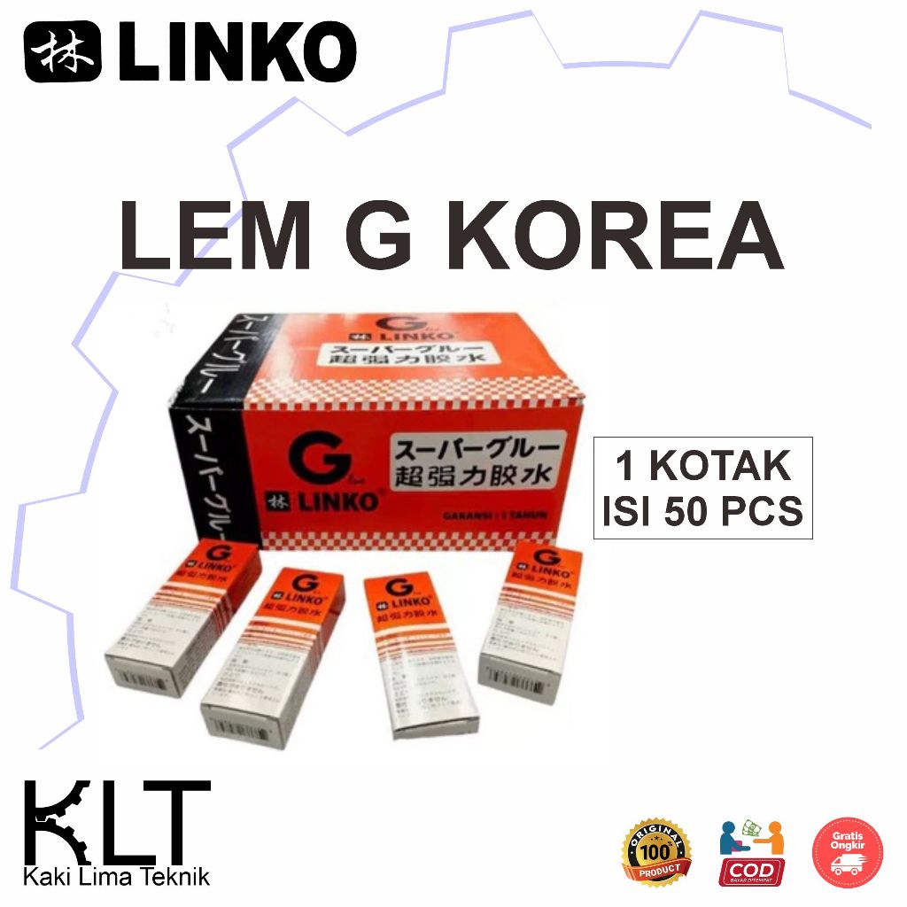 

[grosir] [isi 50] lem G Korea cair super power glue Linko lem plastik kertas kayu mika keramik