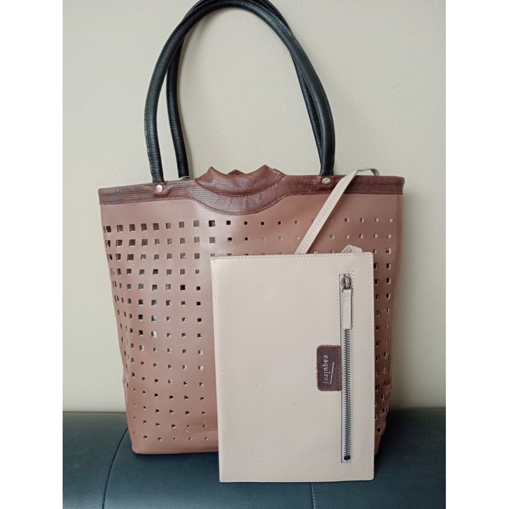 Esquire, Tas Tote kulit asli, shoulder bag
