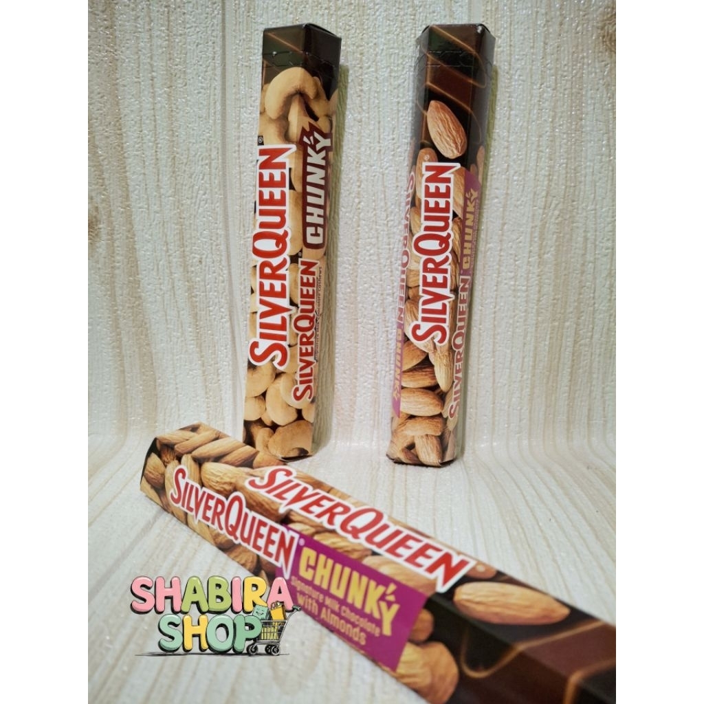 

PROMO! COKLAT BATANG SILVERQUEEN CHUNKY BAR CASHEWS METE/ COKLAT SILVERQUEEN CHUNKY BAR ALMOND 85GR MURAH!