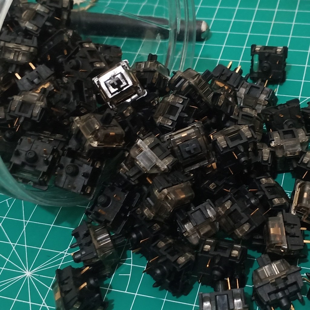 JWK / JWICK Ultimate Black Smokey Switch (Linear 63.5g - PCB Mount) Mechanical Keyboard Switch