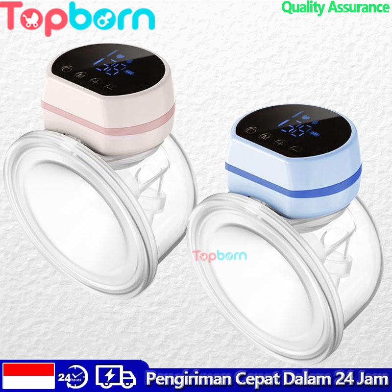 Topborn Breast Pump Elektrik Tanpa Tali Desain Compact Nyaman Material Non Toxic  Multi Mode Getaran