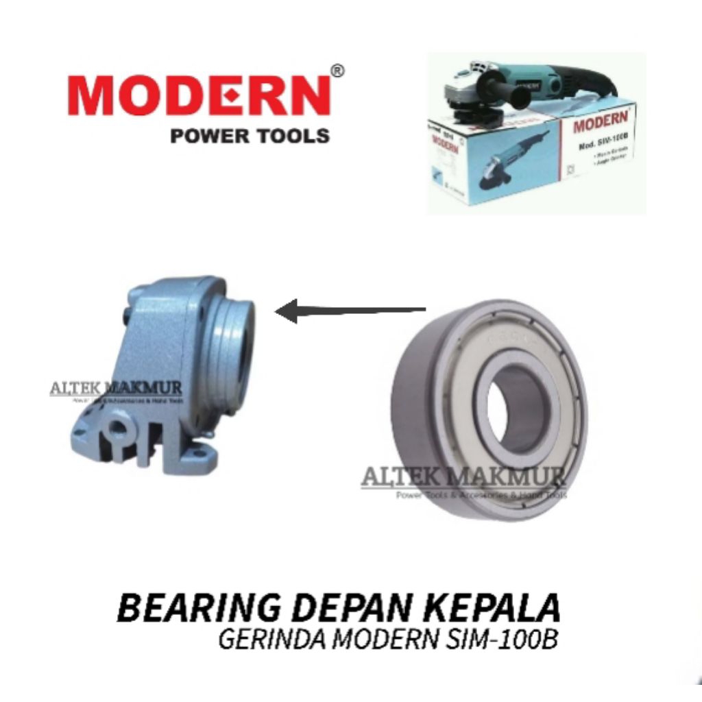 Sparepart Bearing Depan As Kepala Mesin Gerinda MODERN SIM-100B / Bering Di As Spindle Grenda SIM100