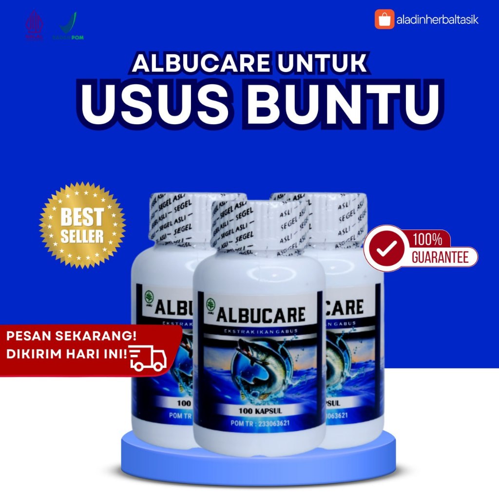ALBUCARE Kapsul Ekstrak Albumin Ikan Gabus Obat Untuk Atasi Masalah Kesehatan Usus Buntu Alami