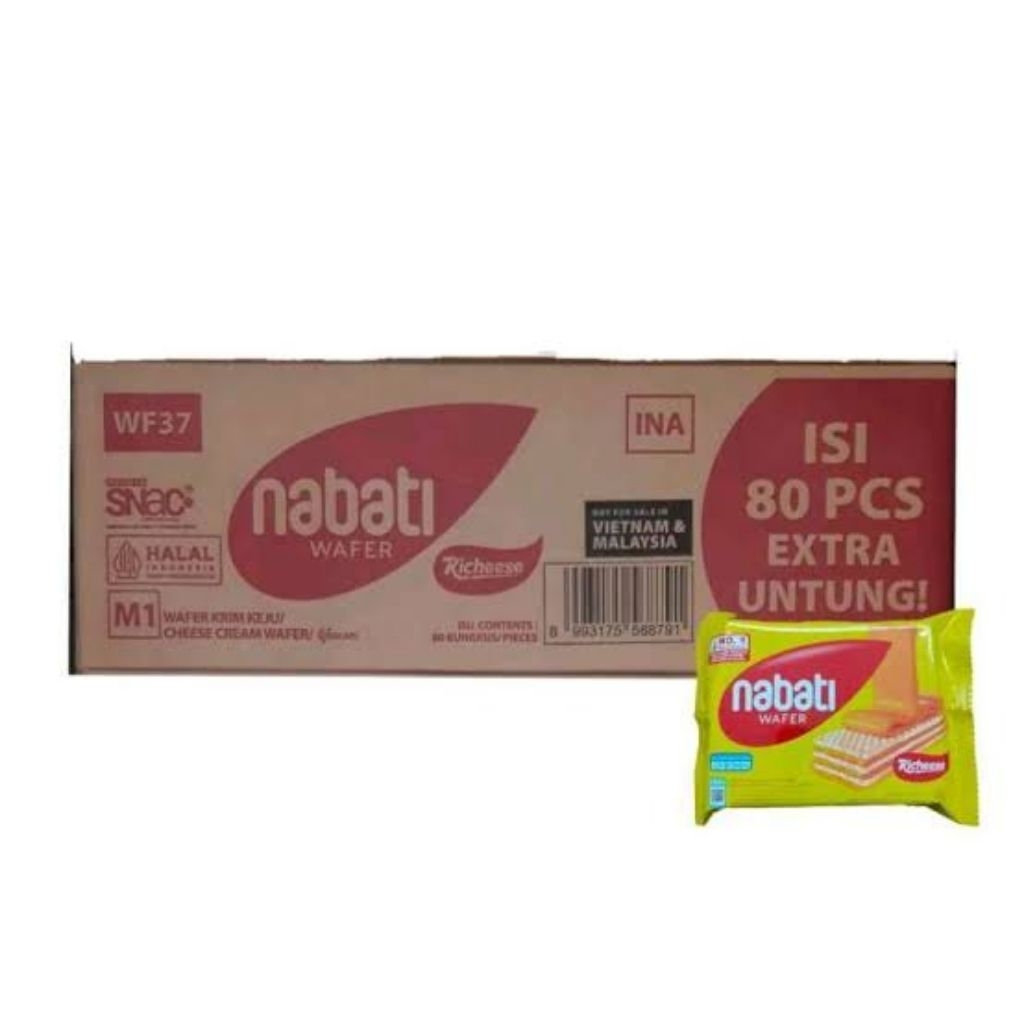 

NABATI 2000 NABATI 1 DUS ISI 80 pcs NABATI KEJU & COKLAT