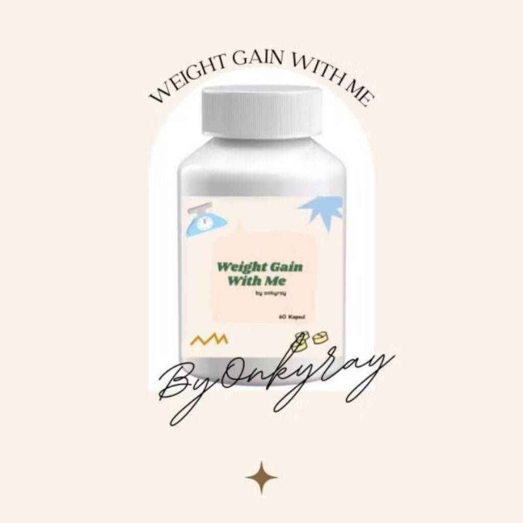 WEIGHT GAIN WITH ME ASLI ORIGINAL OBAT HERBAL PENGGEMUK BADAN AMPUH NAIk 5-10KG/ WEIGHT GAIN WITH ME