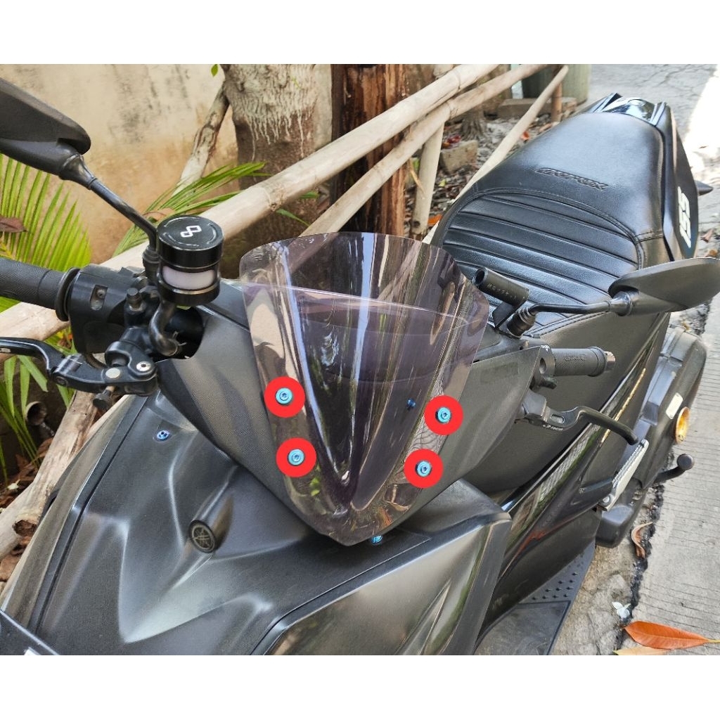 Baut Titanium Visor Aerox (4 Pcs/4 Baut) Original Titanium