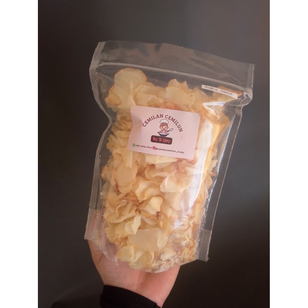 

Keripik Singkong Keriting Gurih Manis Kemasan Standing Pouch