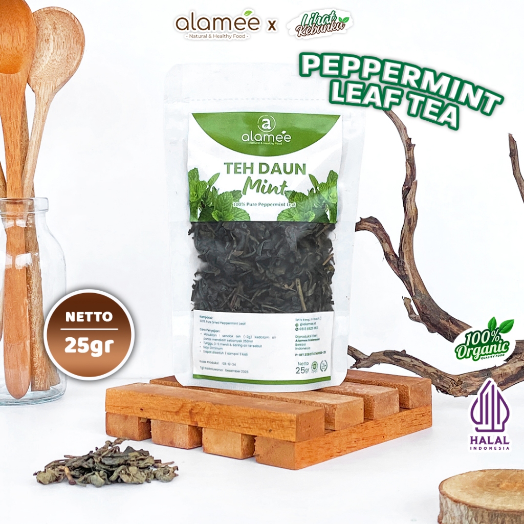 

ALAMEE Teh Peppermint Pepper Mint Tea Teh Daun Organik Kering Dried 25gr LIHAT KEBUNKU