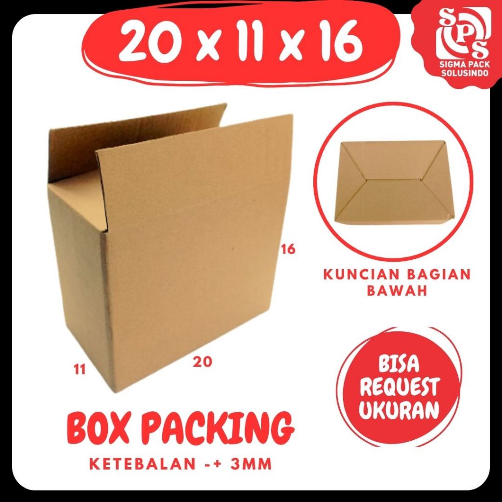 

Kardus 20x11x16 Box A0 Packing Karton Dus Kotak Kemasan kosmetik Jamu Obat Madu Zigma Shop