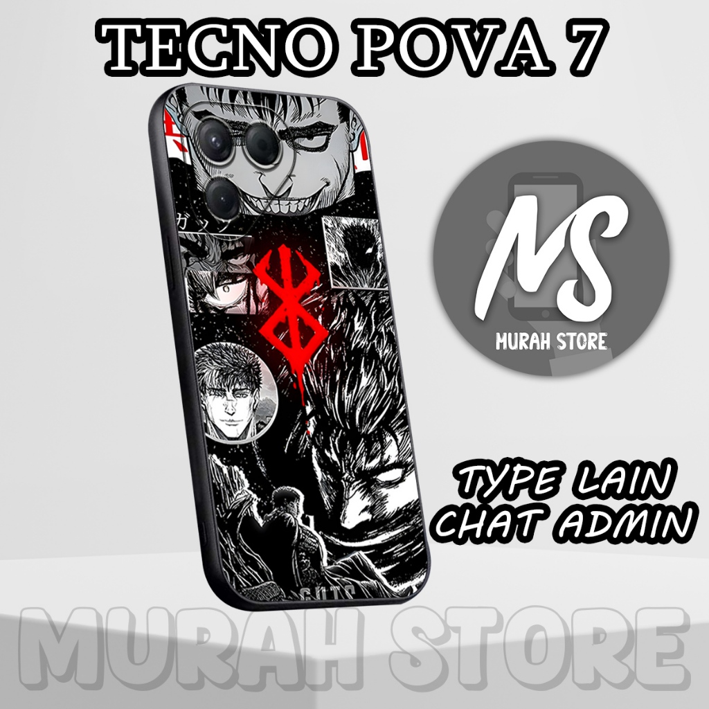 Softcase Karet TECNO POVA 7/MS7/Motif ANIME/Case Hp TECNO POVA 7/Silikon TECNO POVA 7