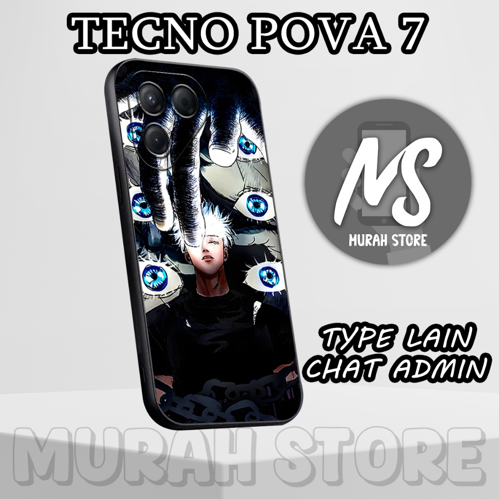 Softcase Karet TECNO POVA 7/MS8/Motif ANIME/Case Hp TECNO POVA 7/Silikon TECNO POVA 7