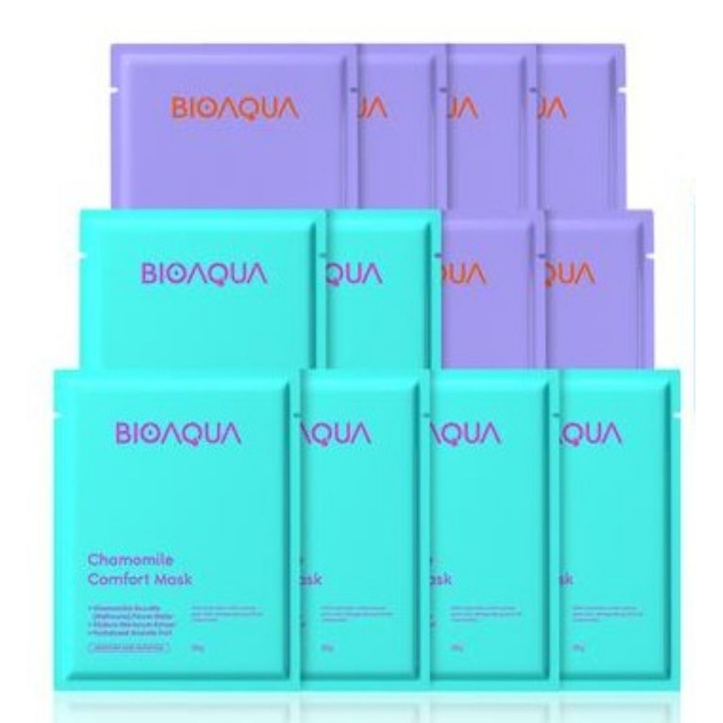 BIOAQUA Sheet Mask 28g Chamomile Comfort Masker Wajah Ramah Bagi Kulit Sensitif / Aloe Care Face Mas