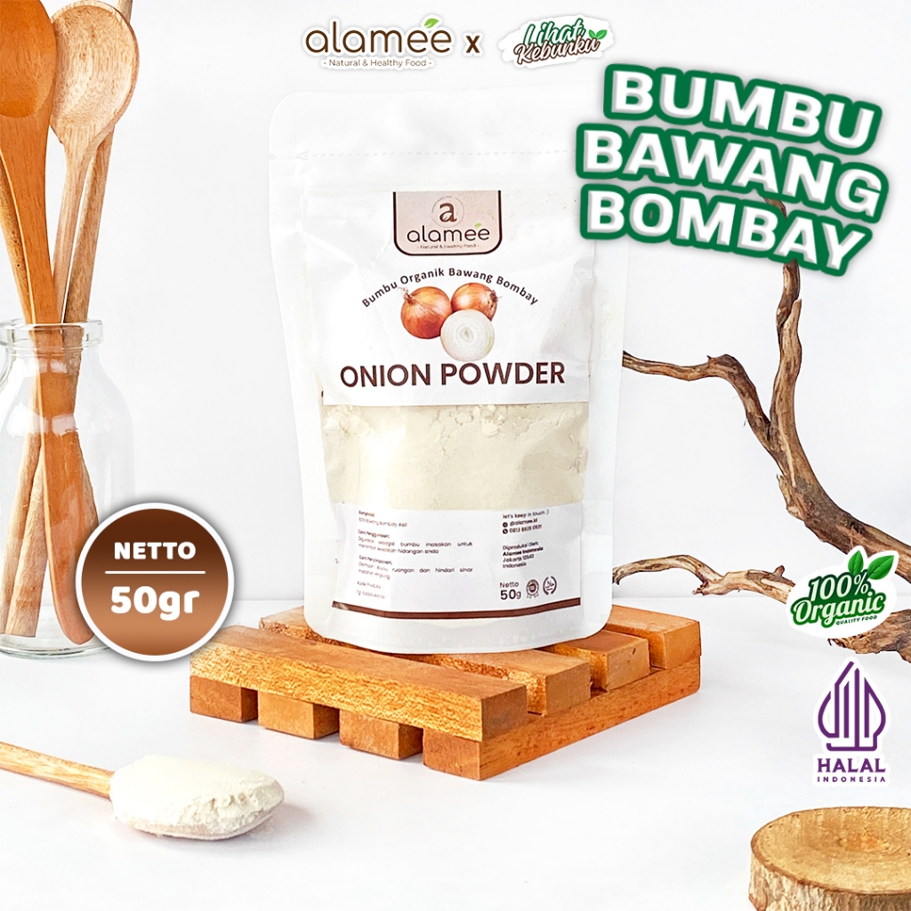 

ALAMEE Bawang Bombay Bubuk Onion Powder Bumbu Bombai Dapur Organik Murni Asli 50 Gram LIHAT KEBUNKU