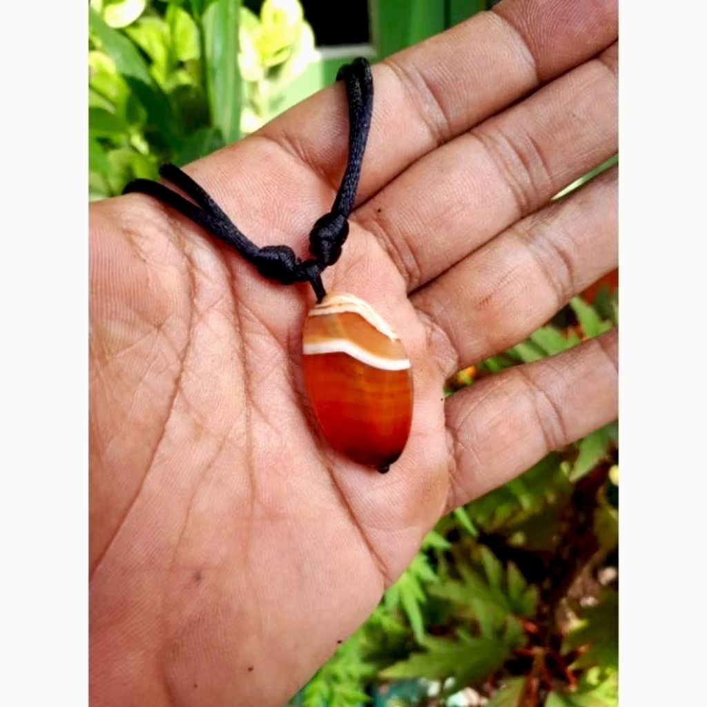 kalung batu akik asli sulaiman madu