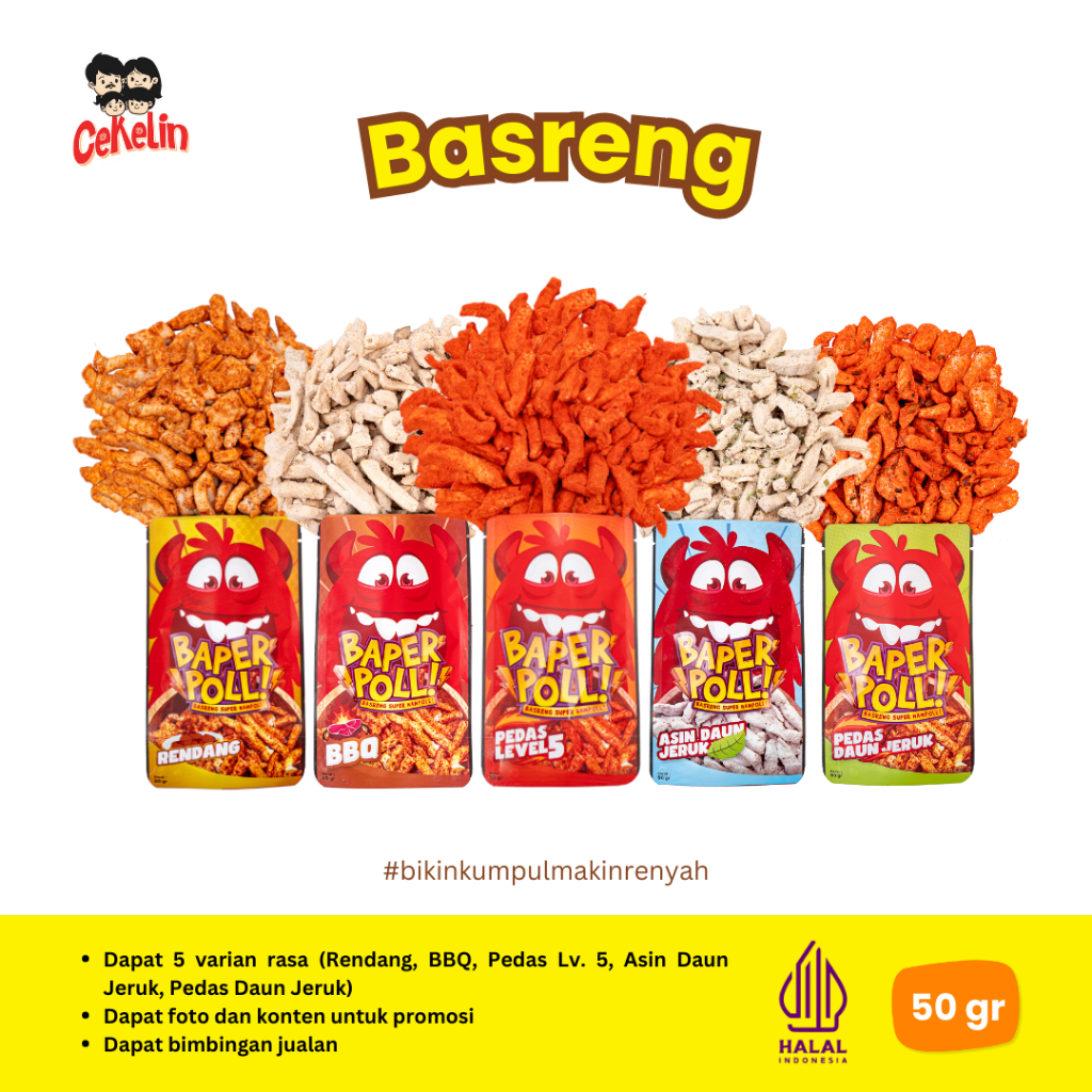 

BASRENG Baper Poll 50gr Basreng Super Nampoll Halal